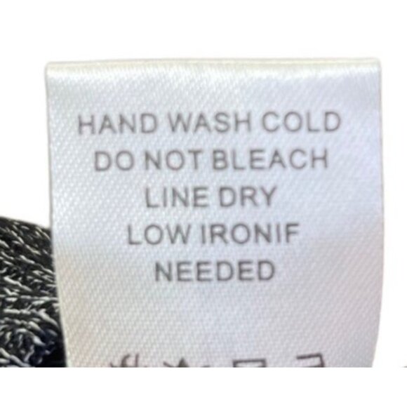 Everleigh Pullover Blouse Faux Wrap Medium Black Heather  Solid - Picture 8 of 8